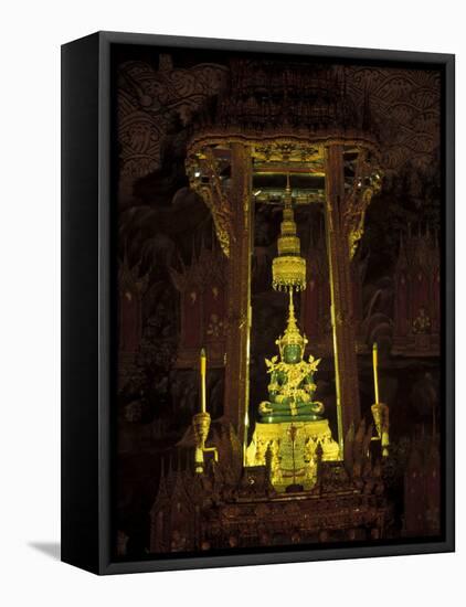 Emerald Buddha at the Grand Palace, Bangkok, Thailand-Claudia Adams-Framed Premier Image Canvas