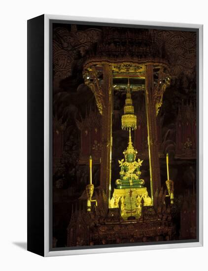 Emerald Buddha at the Grand Palace, Bangkok, Thailand-Claudia Adams-Framed Premier Image Canvas