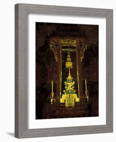 Emerald Buddha at the Grand Palace, Bangkok, Thailand-Claudia Adams-Framed Photographic Print