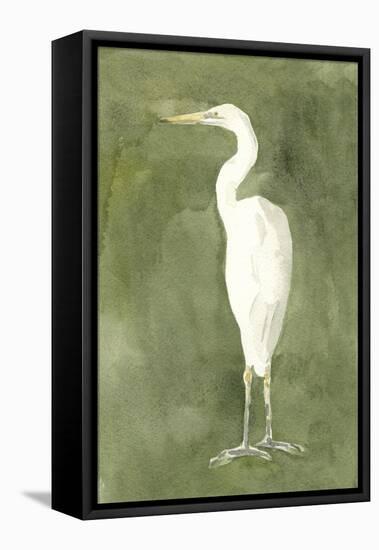 Emerald Heron IV-Emma Caroline-Framed Stretched Canvas