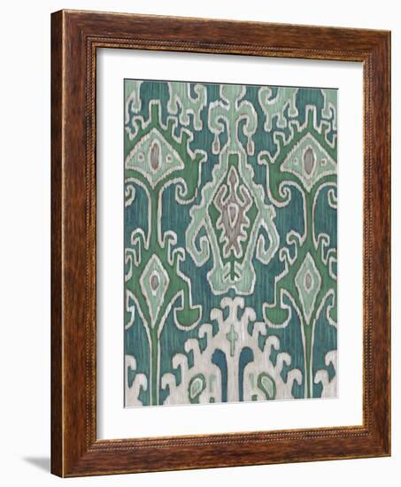 Emerald Ikat II-Chariklia Zarris-Framed Art Print