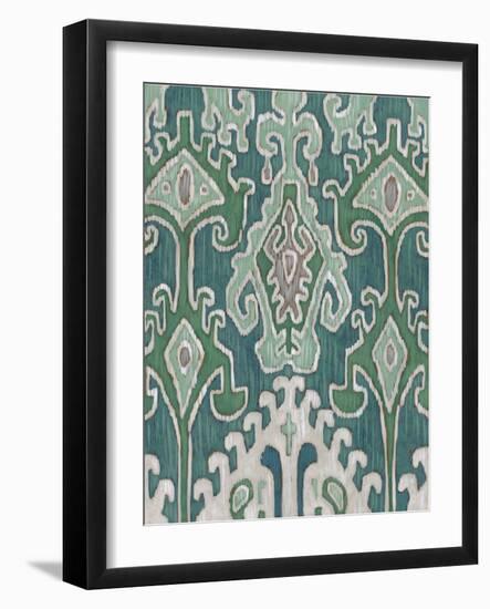Emerald Ikat II-Chariklia Zarris-Framed Art Print
