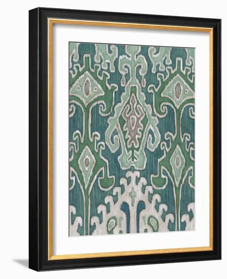 Emerald Ikat II-Chariklia Zarris-Framed Art Print
