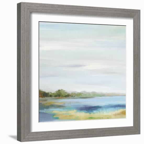 Emerald Lagoon Sq Light-Silvia Vassileva-Framed Art Print