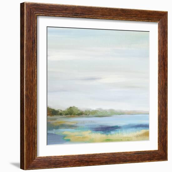 Emerald Lagoon Sq Light-Silvia Vassileva-Framed Art Print