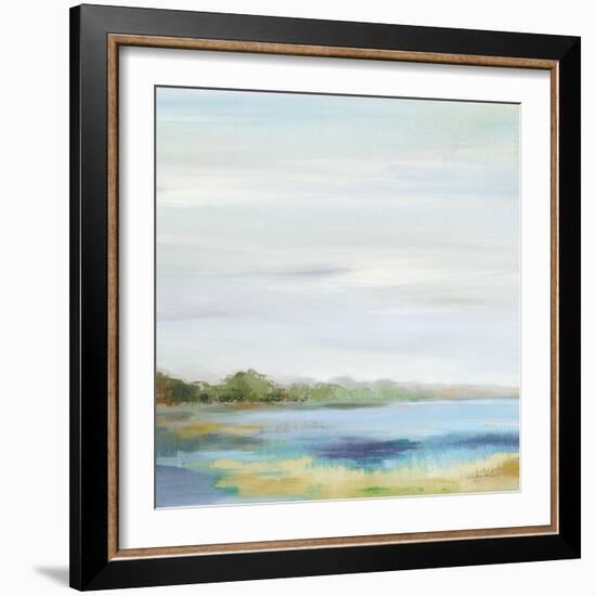 Emerald Lagoon Sq Light-Silvia Vassileva-Framed Art Print