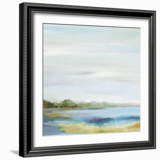 Emerald Lagoon Sq Light-Silvia Vassileva-Framed Art Print