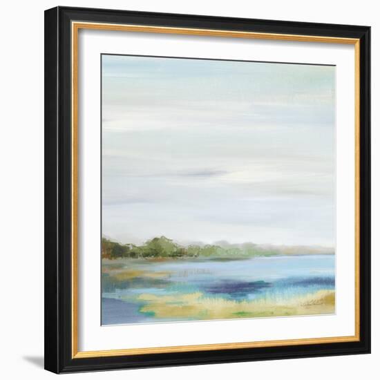 Emerald Lagoon Sq Light-Silvia Vassileva-Framed Art Print