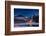 Emerald Lake Lodge in Banff, Canada during winter with snow and mountains at night with starry sky-David Chang-Framed Photographic Print