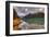 Emerald Lake Louise & Canoe-null-Framed Art Print