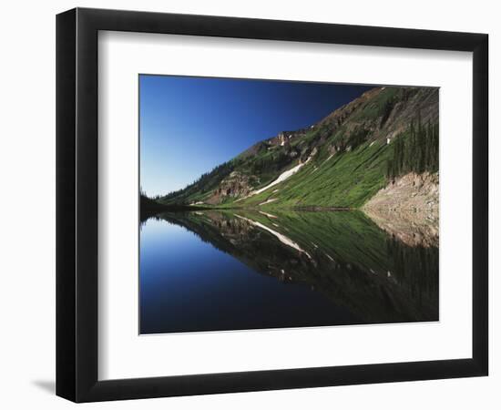 Emerald Lake with Mountain Slope, Gunnison National Forest, Colorado, USA-Adam Jones-Framed Photographic Print