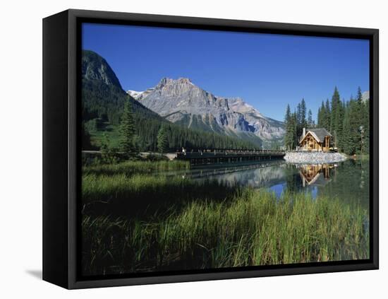 Emerald Lake, Yoho National Park, UNESCO World Heritage Site, British Columbia, Canada-Hans Peter Merten-Framed Premier Image Canvas