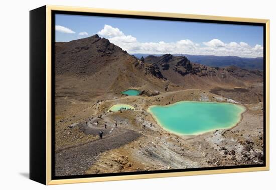 Emerald Lakes on the Tongariro Alpine Crossing-Stuart-Framed Premier Image Canvas