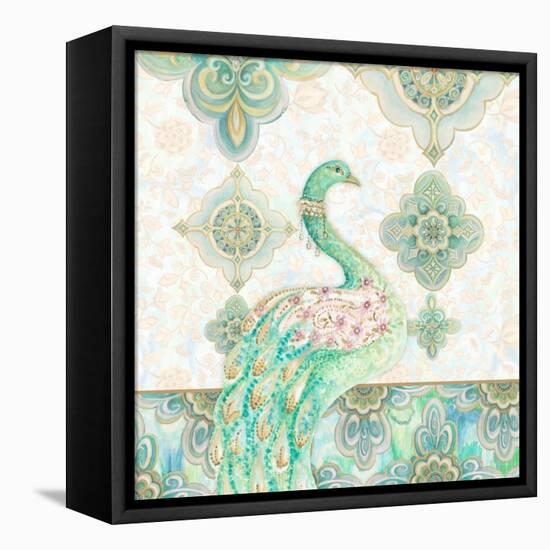 Emerald Peacock I-Janice Gaynor-Framed Stretched Canvas