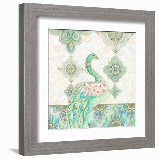 Emerald Peacock I-Janice Gaynor-Framed Art Print