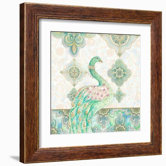 Emerald Peacock I-Janice Gaynor-Framed Art Print