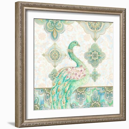 Emerald Peacock I-Janice Gaynor-Framed Art Print