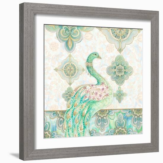 Emerald Peacock I-Janice Gaynor-Framed Art Print