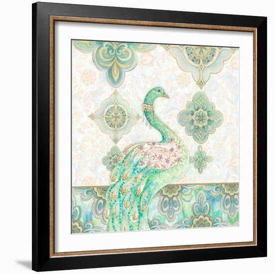Emerald Peacock I-Janice Gaynor-Framed Art Print