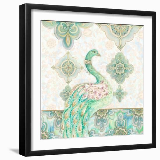Emerald Peacock I-Janice Gaynor-Framed Art Print
