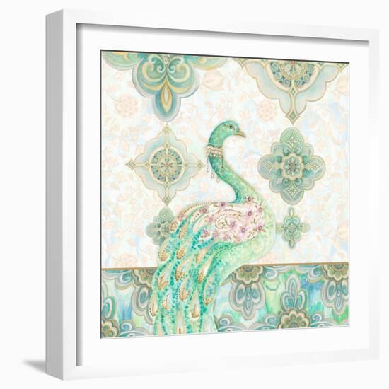 Emerald Peacock I-Janice Gaynor-Framed Art Print