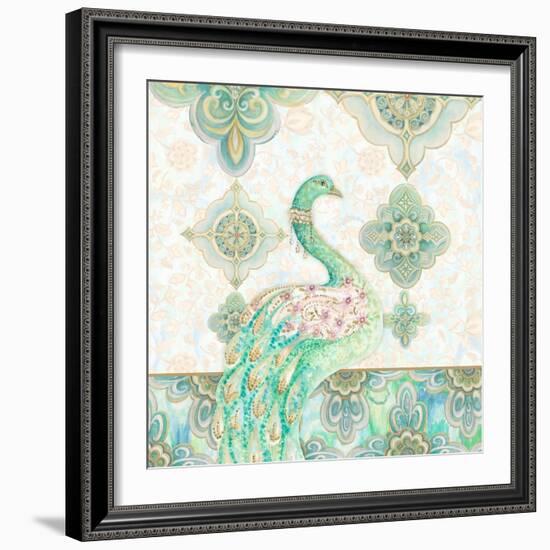 Emerald Peacock I-Janice Gaynor-Framed Art Print