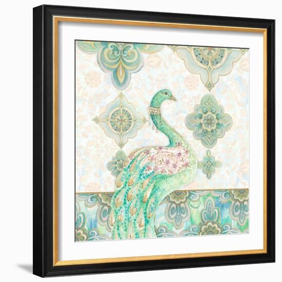 Emerald Peacock I-Janice Gaynor-Framed Art Print