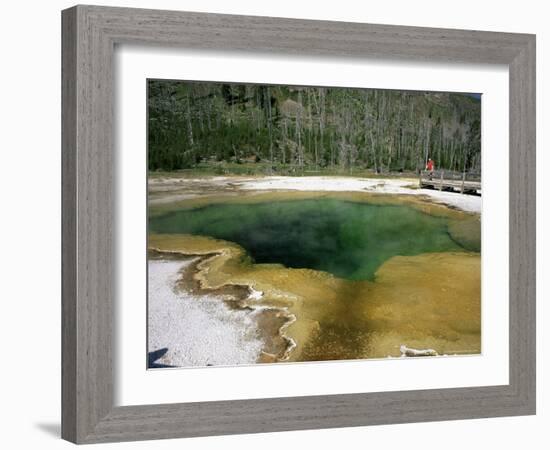 Emerald Pool, Black Sand Basin, Yellowstone National Park, Wyoming, USA-Ruth Tomlinson-Framed Photographic Print