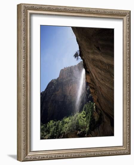 Emerald Pool Waterfall, Zion National Park, Utah, USA-Geoff Renner-Framed Photographic Print