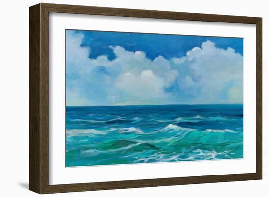 Emerald Wave-Silvia Vassileva-Framed Art Print