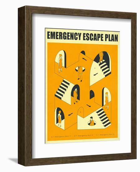 Emergency Escape Plan 2-Jazzberry Blue-Framed Premium Giclee Print