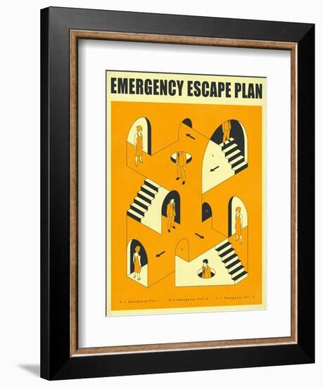 Emergency Escape Plan 2-Jazzberry Blue-Framed Premium Giclee Print