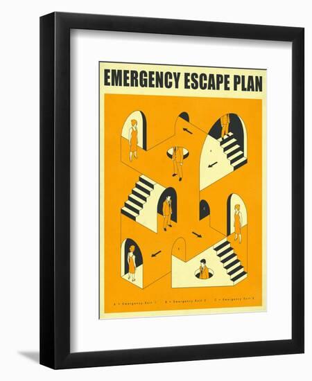 Emergency Escape Plan 2-Jazzberry Blue-Framed Premium Giclee Print
