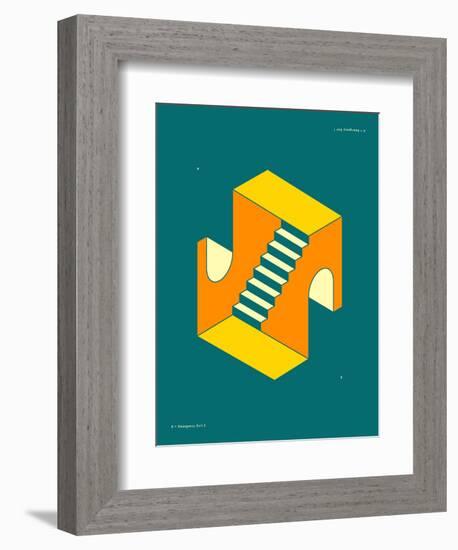 Emergency Exits-Jazzberry Blue-Framed Art Print