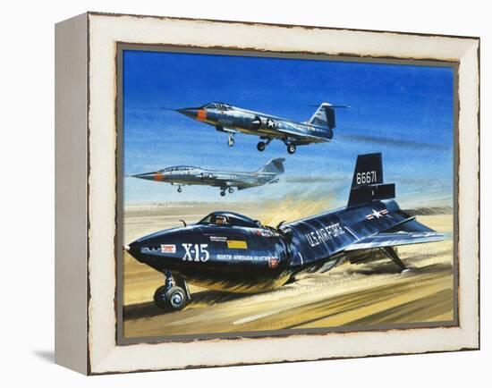 Emergency Landing of the X-15 During a Test Flight-Wilf Hardy-Framed Premier Image Canvas