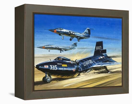 Emergency Landing of the X-15 During a Test Flight-Wilf Hardy-Framed Premier Image Canvas