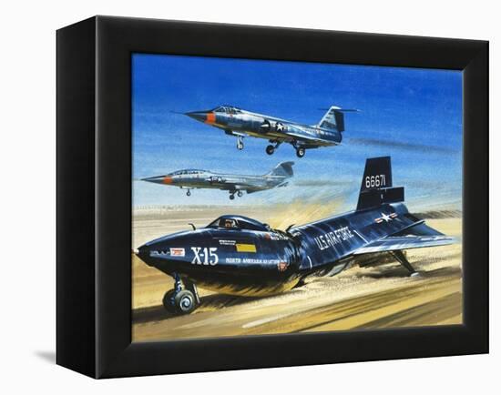 Emergency Landing of the X-15 During a Test Flight-Wilf Hardy-Framed Premier Image Canvas