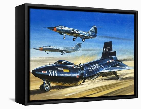 Emergency Landing of the X-15 During a Test Flight-Wilf Hardy-Framed Premier Image Canvas