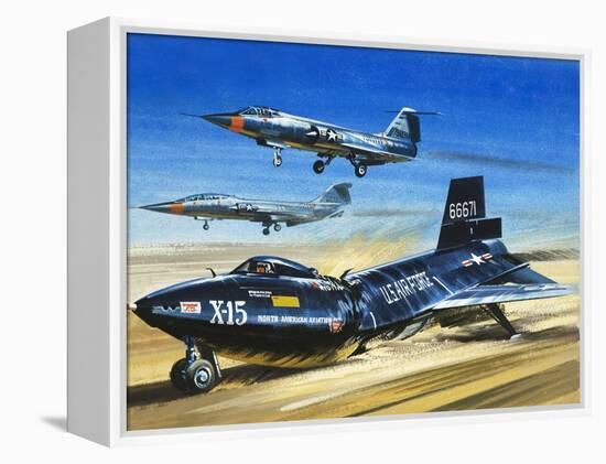 Emergency Landing of the X-15 During a Test Flight-Wilf Hardy-Framed Premier Image Canvas