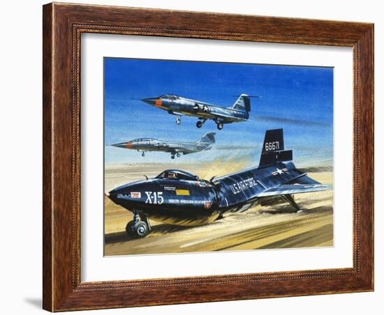 Emergency Landing of the X-15 During a Test Flight-Wilf Hardy-Framed Giclee Print