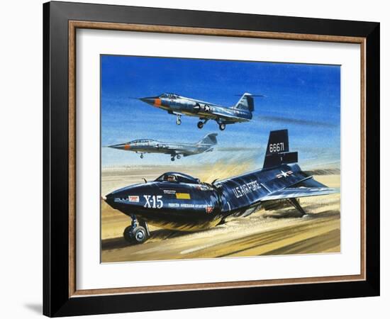 Emergency Landing of the X-15 During a Test Flight-Wilf Hardy-Framed Giclee Print