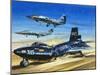 Emergency Landing of the X-15 During a Test Flight-Wilf Hardy-Mounted Giclee Print