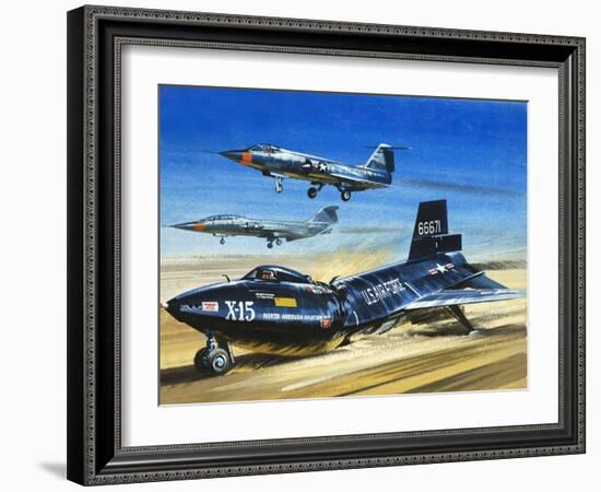 Emergency Landing of the X-15 During a Test Flight-Wilf Hardy-Framed Giclee Print