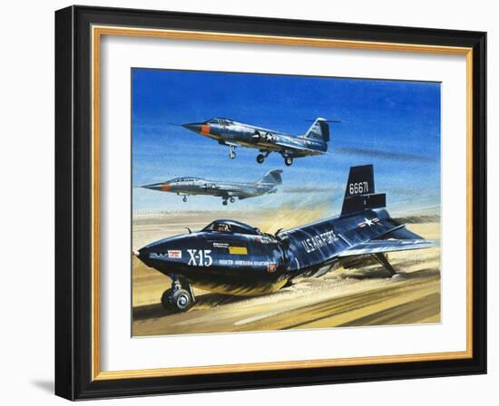 Emergency Landing of the X-15 During a Test Flight-Wilf Hardy-Framed Giclee Print