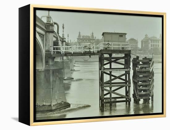 Emergency Water Supply Pump Platform, Westminster Bridge, London, Wwii, 1944-null-Framed Premier Image Canvas