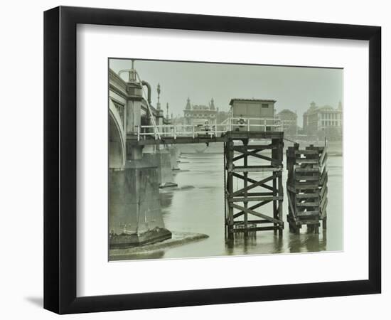 Emergency Water Supply Pump Platform, Westminster Bridge, London, Wwii, 1944-null-Framed Photographic Print