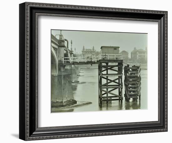 Emergency Water Supply Pump Platform, Westminster Bridge, London, Wwii, 1944-null-Framed Photographic Print