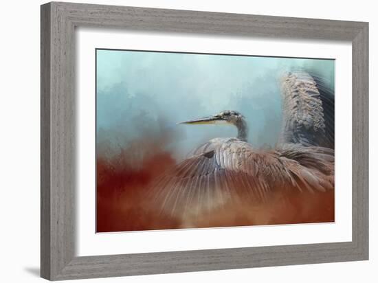 Emerging Heron-Jai Johnson-Framed Giclee Print