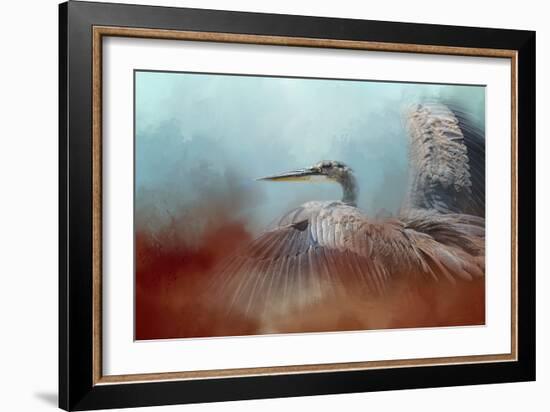 Emerging Heron-Jai Johnson-Framed Giclee Print