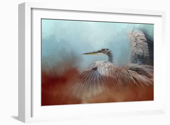 Emerging Heron-Jai Johnson-Framed Giclee Print